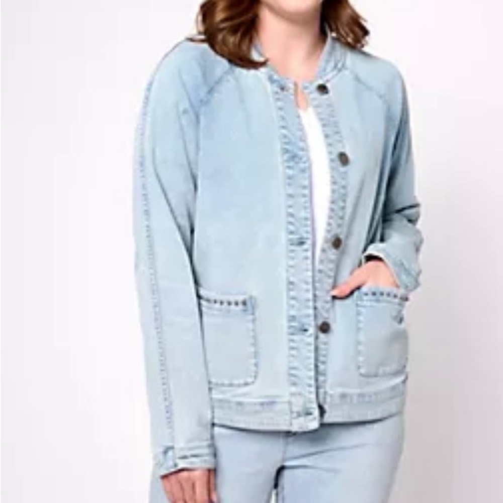 Isaac Mizrahi Women's Light Blue Denim Jacket 3x NWOT